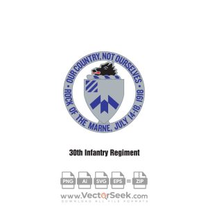 30th Infantry Regiment Logo Vector