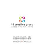 4D Creative Group Logo Vector