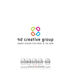 4D Creative Group Logo Vector