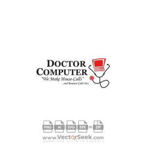 Doctor Computer Logo Vector