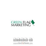 Green Flag Marketing Logo Vector