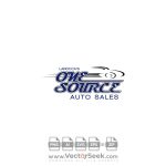 One Source Auto Sales Logo Vector