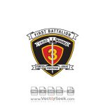 1st Battalion 3rd Marine Regiment USMC Logo Vector