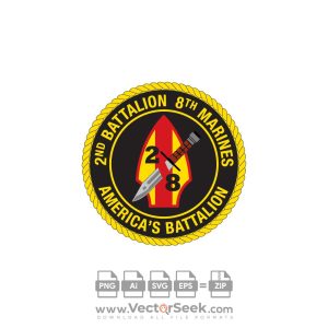 2nd Battalion 8th Marine Regiment USMC Logo Vector