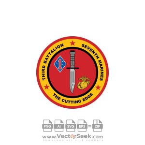 3rd Battalion 7th Marine Regiment USMC Logo Vector