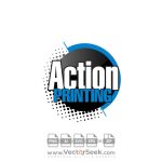 Action Printing Logo Vector