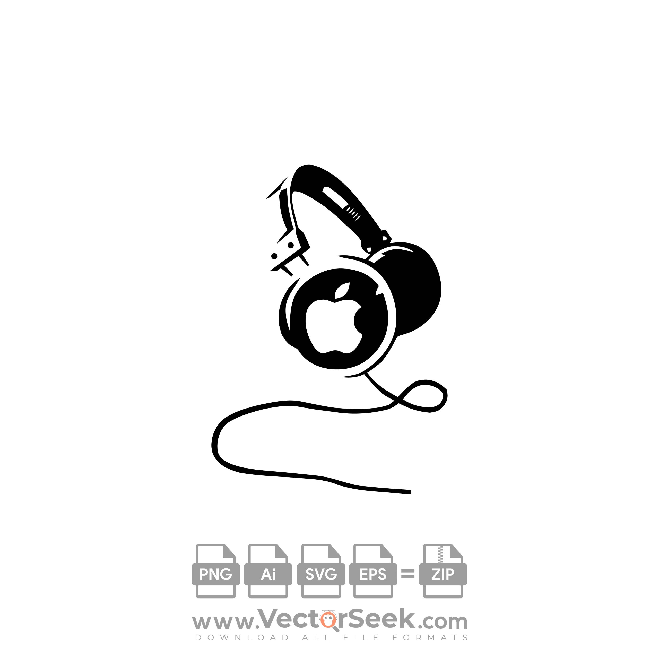 Apple Headphones Logo Vector - (.Ai .PNG .SVG .EPS Free Download)