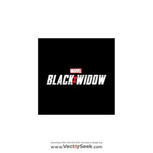 Black Widow with Black Background Logo Vector
