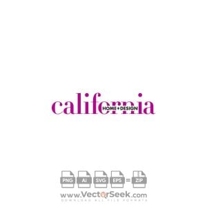 California Home and Design Logo Vector