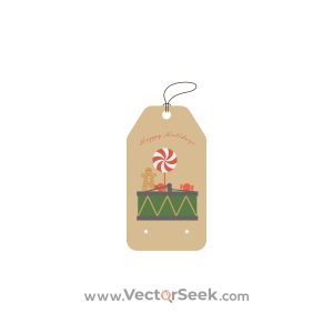 Christmas Gift Tag Happy Holidays