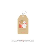 Christmas Gift Tag Snowman