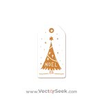 Christmas Gift Tag Yellow