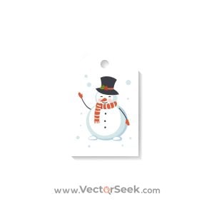 Christmas Tag Snowman