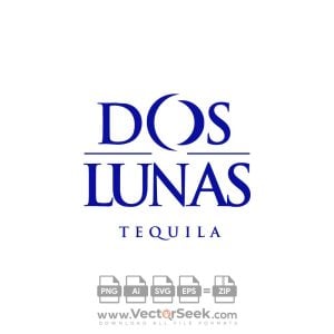 Dos Lunas Tequila Logo Vector