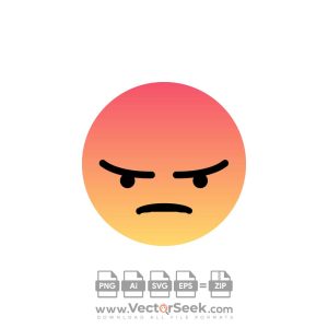 Facebook Reaction Angry Logo Vector