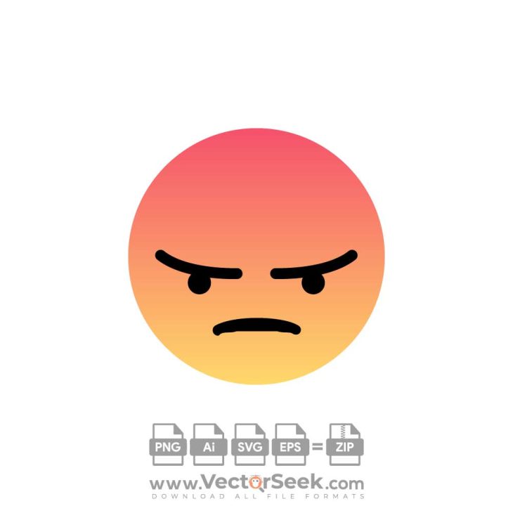 Facebook Reaction Angry Logo Vector