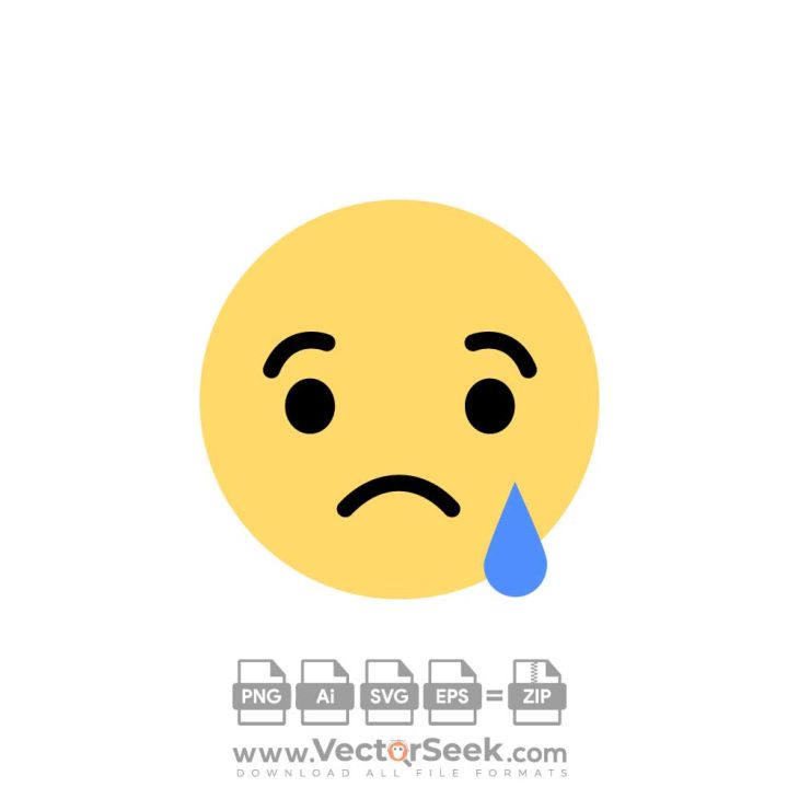 Facebook Reaction Sad Logo Vector