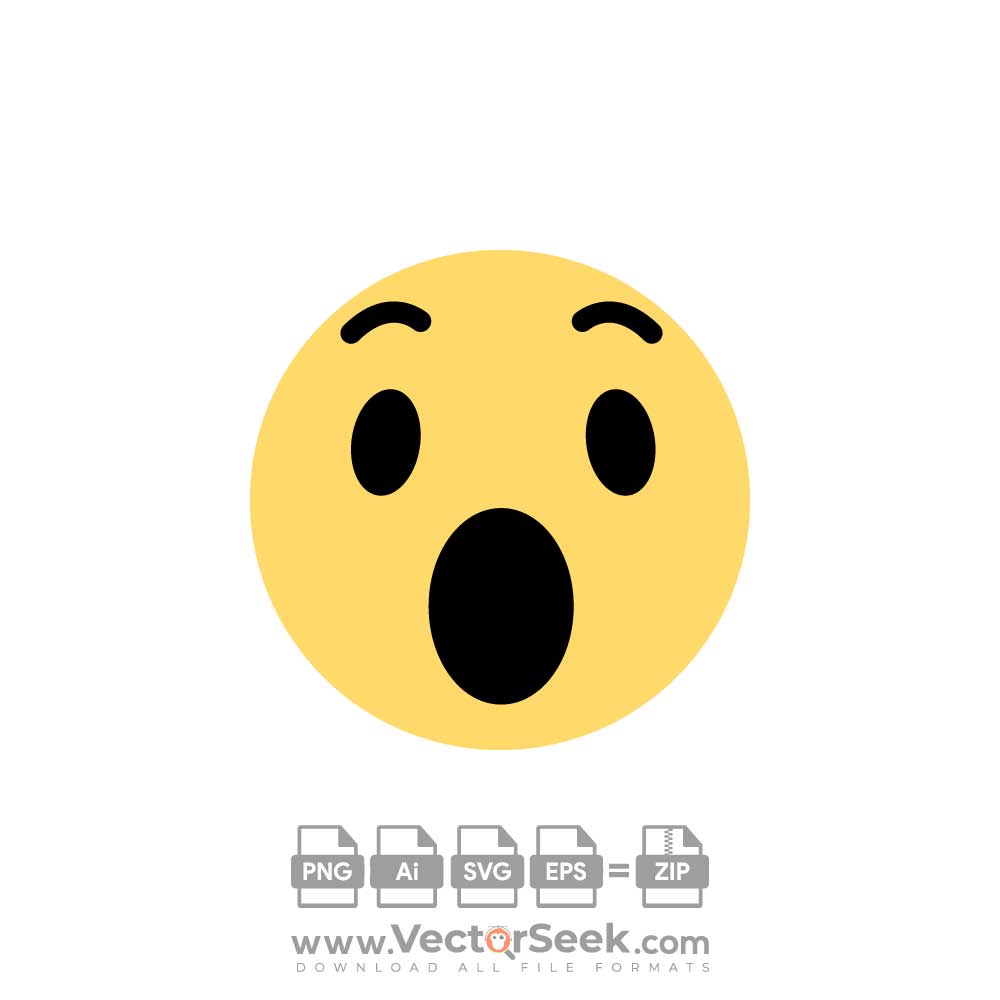 Facebook Reaction Wow Logo Vector