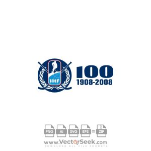 IIHF 100 Year Anniversary Logo Vector