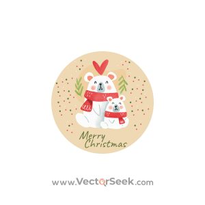 Merry Christmas Cute Bears 01