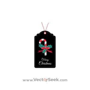 Merry Christmas Dark Tag Stick