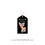 Merry Christmas Tag Small Deer