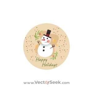 Merry Christmas by Snowman