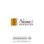 Naimas Hair Design Logo Vector