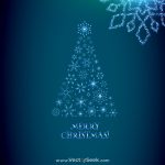 Neon Merry christmas christmas tree vector