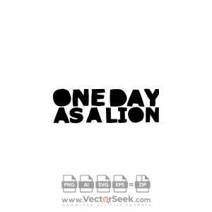 ONE DAY AS A LION Logo Vector
