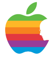 Rainbow Apple Steve Jobs Logo