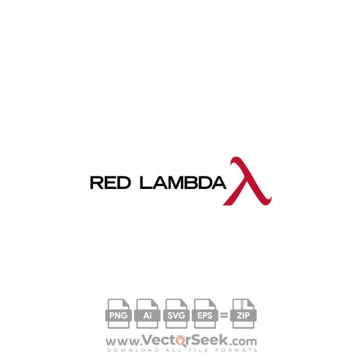 Red Lambda Logo Vector