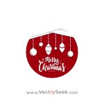 Round Merry Christmas tag