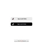 Sign in with TikTok Button Logo Vector