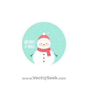 Snowman Merry Christmas tag 01
