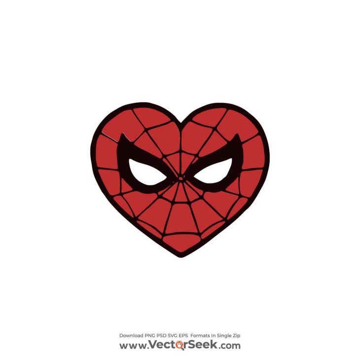 Spiderman Heart Logo Vector - (.Ai .PNG .SVG .EPS Free Download)