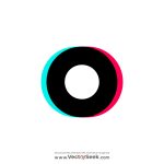 Tiktok Circular Icon Logo Vector