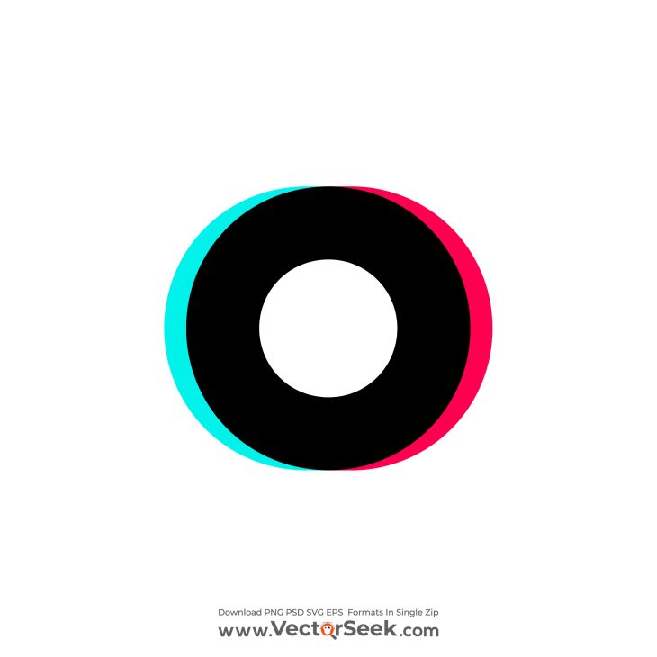 Tiktok Circular Icon Logo Vector