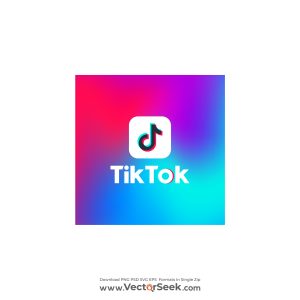 Tiktok with Gradient Background Logo Vector