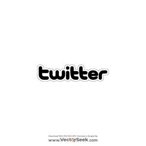 Twitter Black Letter Logo Vector