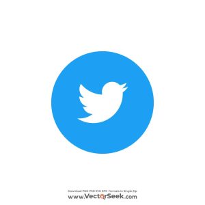 Twitter Icon in Circle Logo Vector