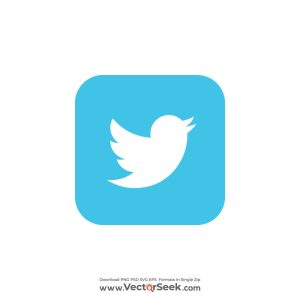 Twitter Square Blue and White Logo Vector