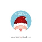 Flat design christmas tag