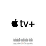 Black Apple Tv Plus Logo Vector