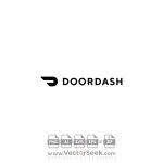 Black DoorDash Logo Vector