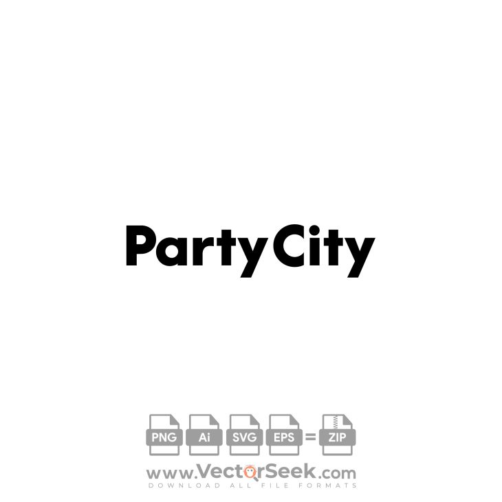 Black Party City Logo Vector