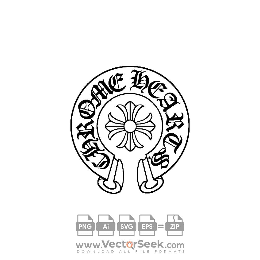 Gothic Chrome Hearts Celtic Graphic Elements Stock Vector