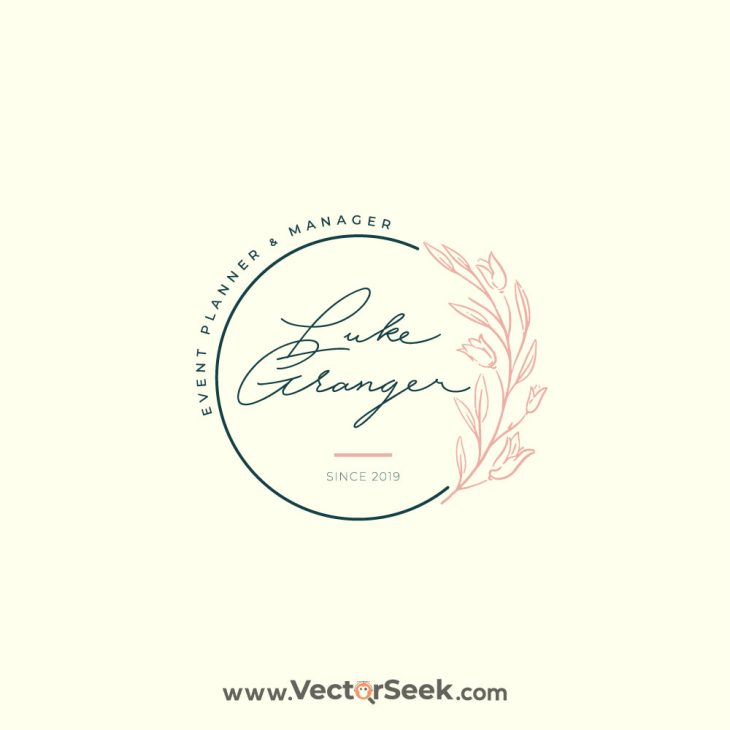 Event Planner with Floral Logo Template