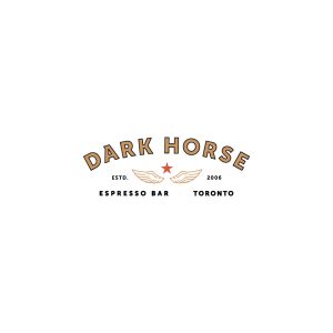 Dark Horse Espresso Bar Logo Vector