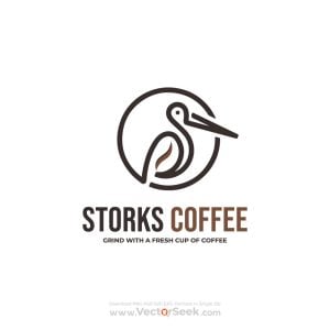 Storks Coffee Logo Template